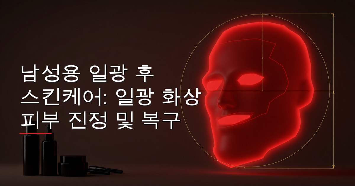 남성용 일광 후 스킨케어: 일광 화상 피부 진정 및 복구