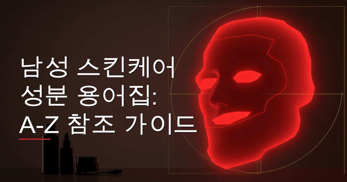 남성 스킨케어 성분 용어집: A-Z 참조 가이드
