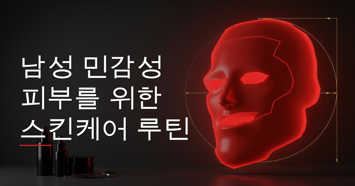 남성 민감성 피부를 위한 스킨케어 루틴