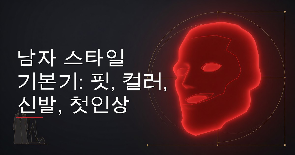 남자 스타일 기본기: 핏, 컬러, 신발, 첫인상