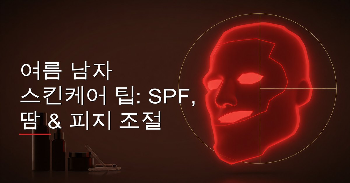 여름 남자 스킨케어 팁: SPF, 땀 & 피지 조절
