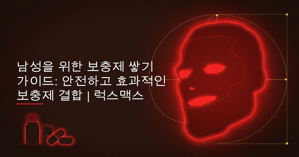 남성을 위한 보충제 쌓기 가이드: 안전하고 효과적인 보충제 결합 | 럭스맥스