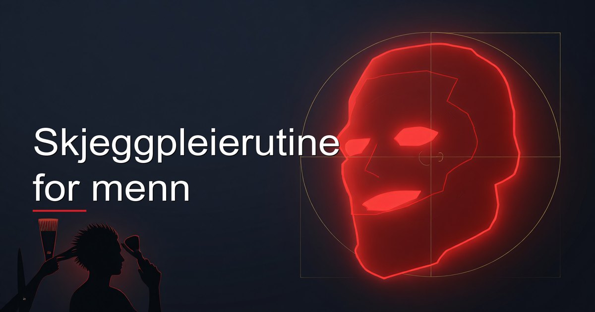 Mann som følger en daglig skjeggpleierutine med skjeggolje og villsvinhårsbørste