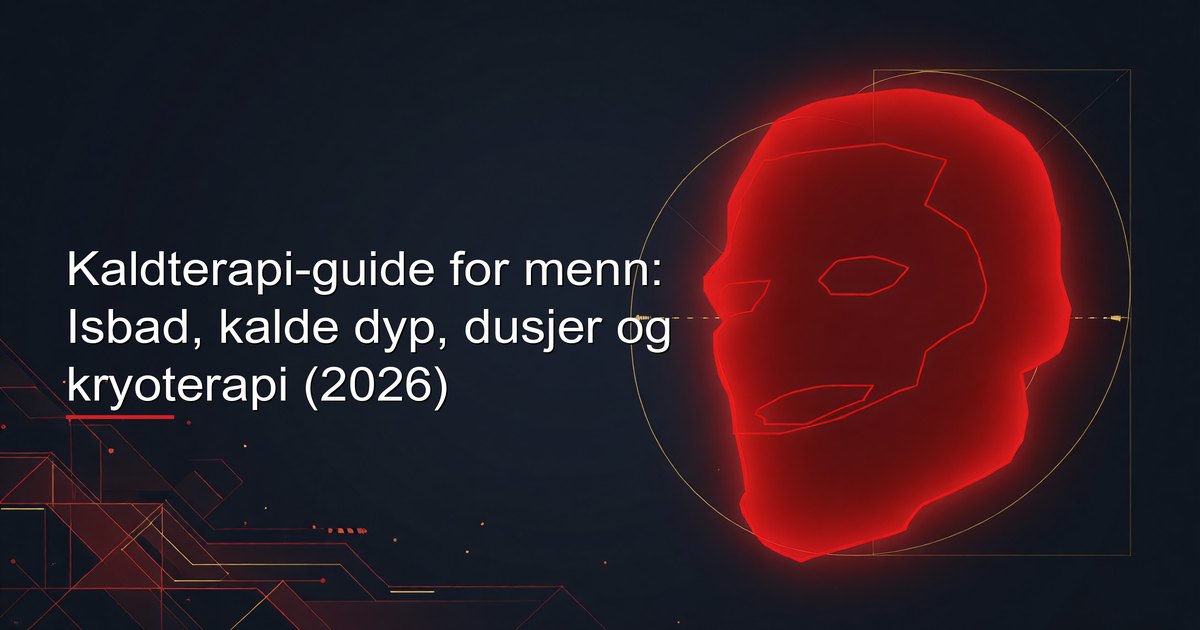 Mann som bruker kaldterapi — isbad, kaldt dyp og kald dusj for restitusjon og mental motstandskraft
