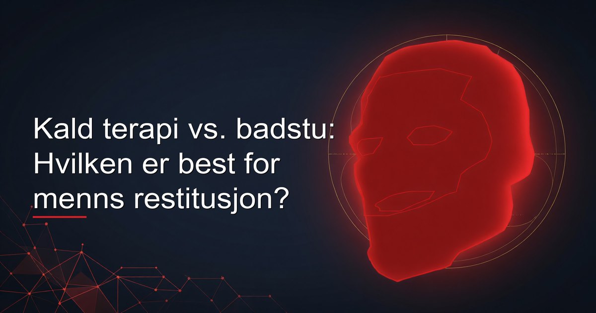 Mann som sammenligner kaldt bad og badstu for restitusjon og helsefordeler