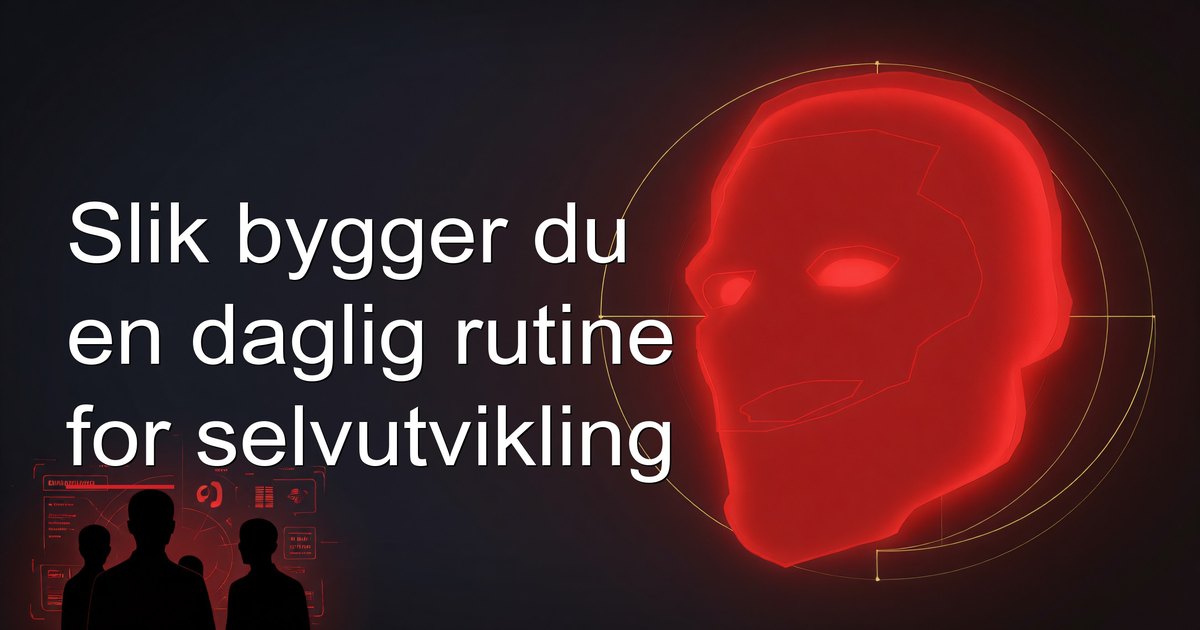 Slik bygger du en daglig rutine for selvutvikling