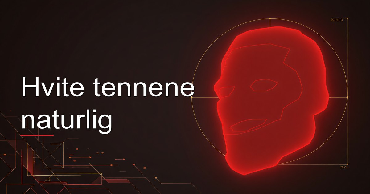Hvite tennene naturlig