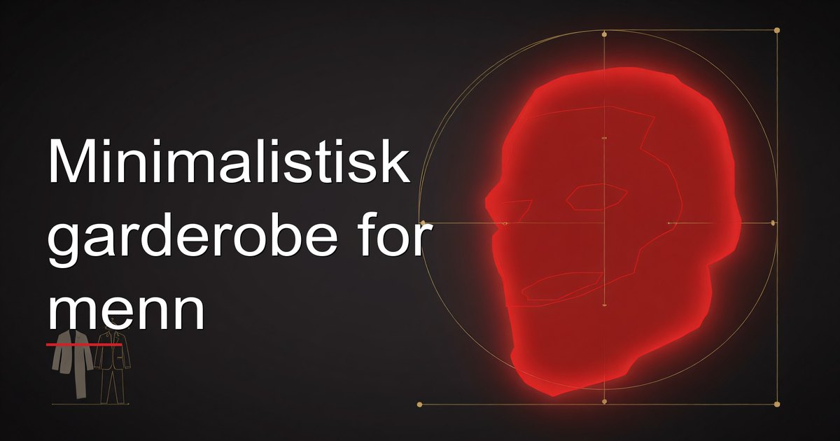 Minimalistisk garderobe for menn