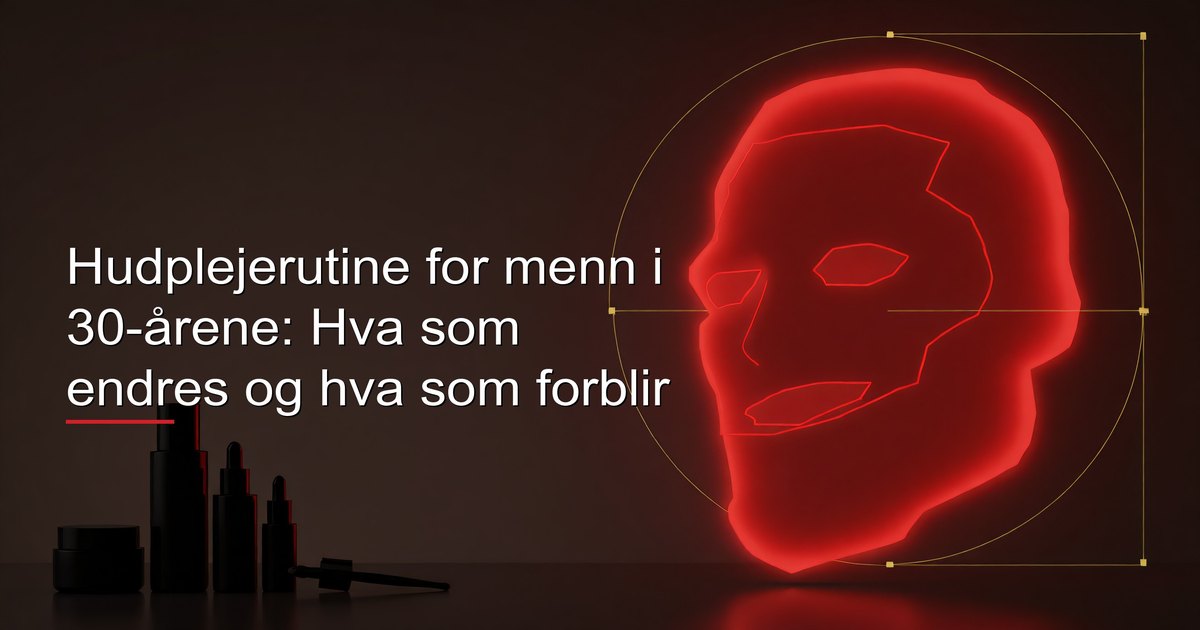 Mann som påfører hudpleieprodukter i ansiktet foran baderomsspeilet