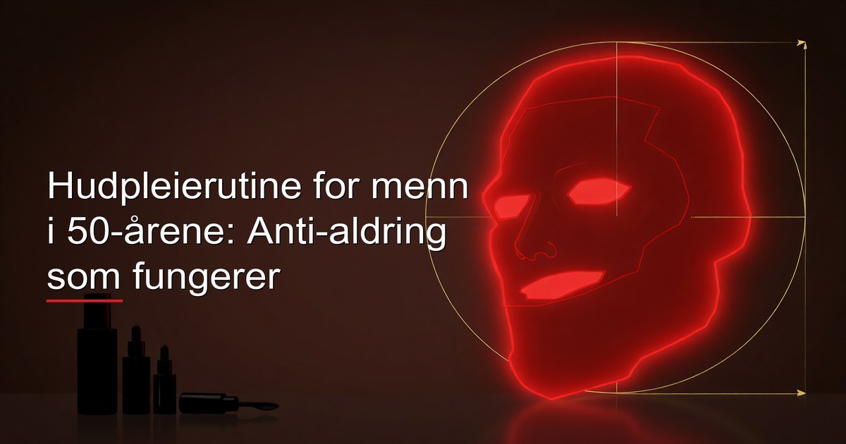 Moden mann i 50-årene som bruker hudpleieprodukter mot aldring