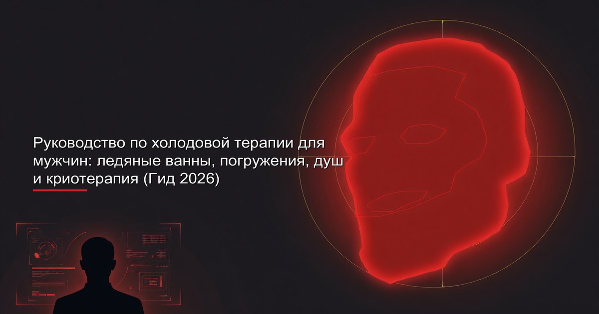 Мужчина использует холодовую терапию — ледяная ванна, холодное погружение и холодный душ для восстановления и психологической устойчивости