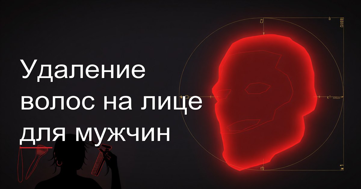 Удаление волос на лице для мужчин