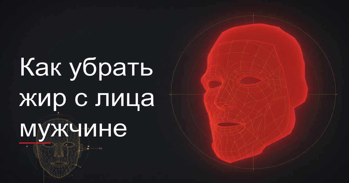 Как убрать жир с лица мужчине