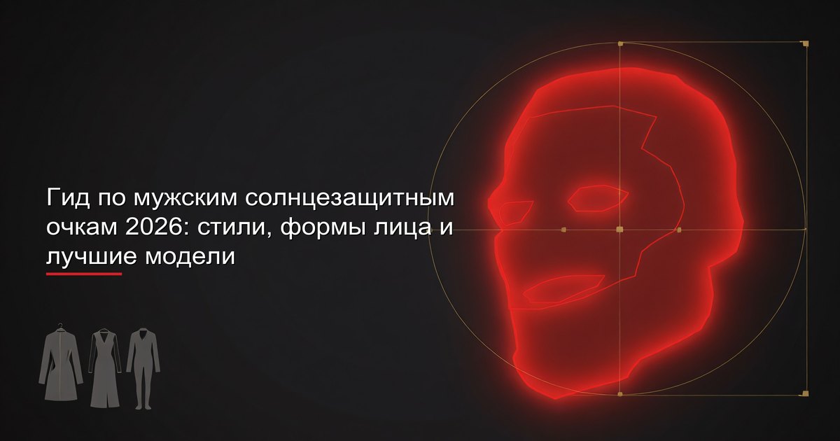 Гид по мужским солнцезащитным очкам 2026 — разные стили оправ, подобранные под формы лица