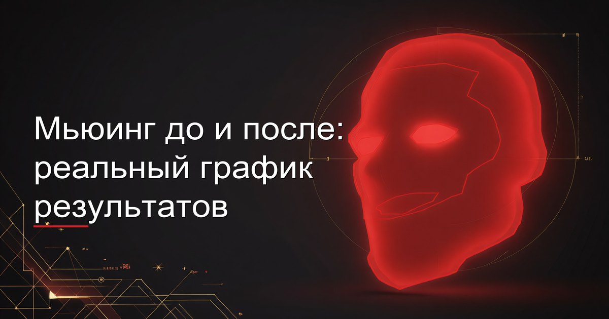 Мьюинг до и после: реальный график результатов