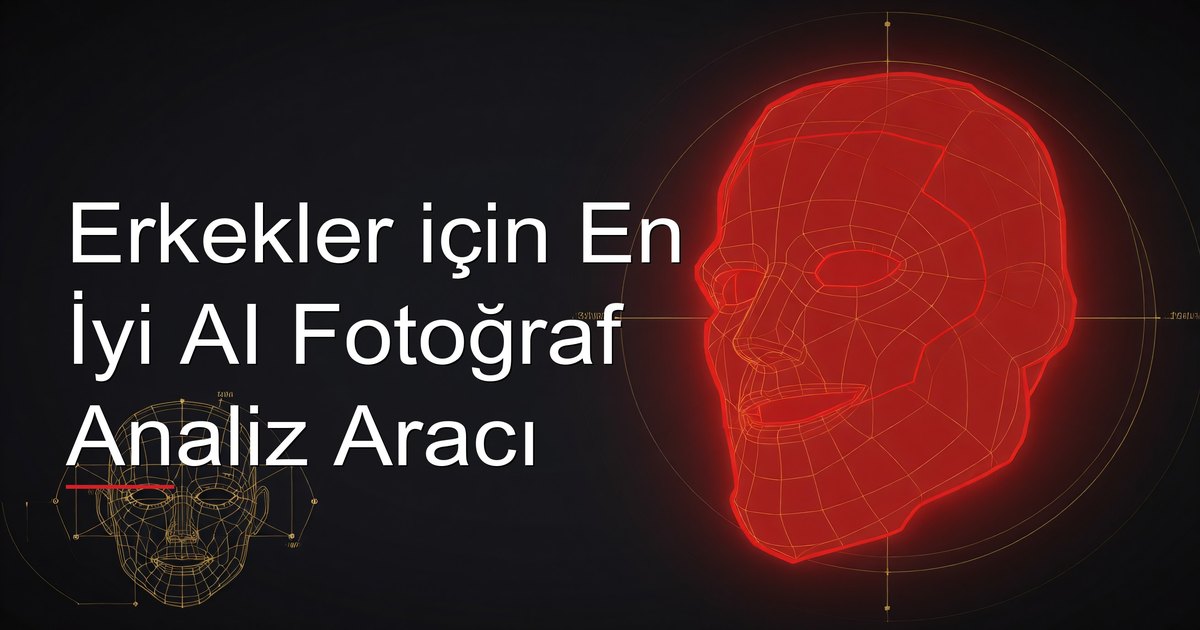 Erkekler için özellikleri ve sonuçları gösteren AI yüz analizi karşılaştırma araçları