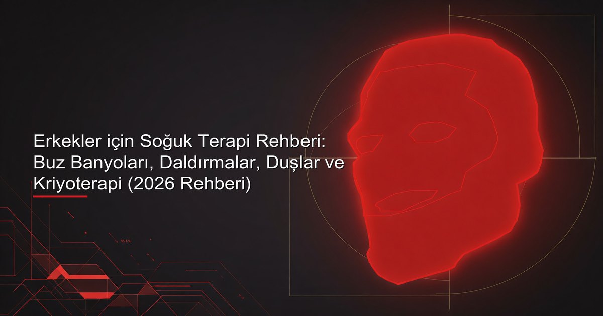 Soğuk terapi kullanan adam — toparlanma ve zihinsel dayanıklılık için buz banyosu, soğuk daldırma ve soğuk duş