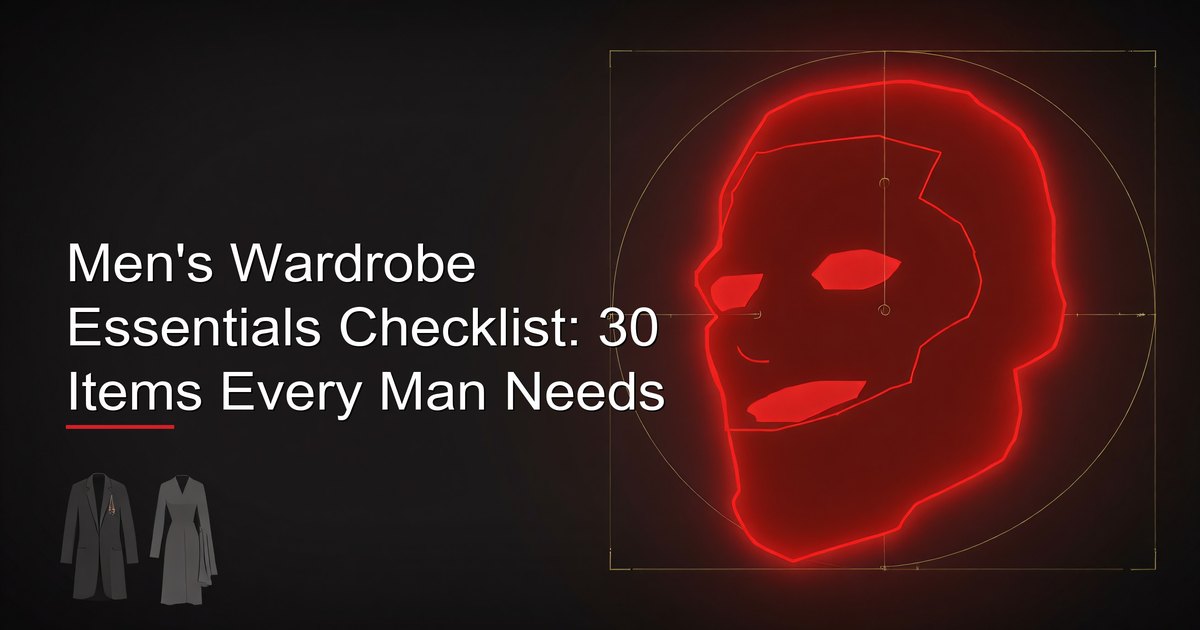 Men's Wardrobe Essentials Checklist: 30 Items Every Man Needs