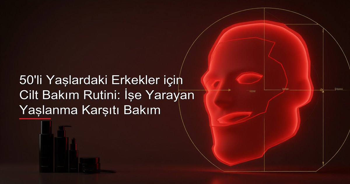 Yaşlanma karşıtı cilt bakım ürünü uygulayan 50'li yaşlarında erkek