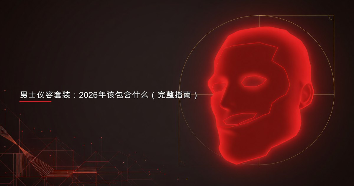 男士仪容套装必备品摆放在浴室台面上